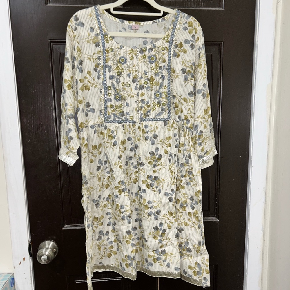 Soft cotton sharara suit frock style
